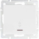 Выключатель проходной одноклавишный с подсветкой LEZARD Rain белый 703-0288-114