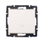 Выключатель промежуточный одноклавишный LEZARD Rain белый 703-0288-107