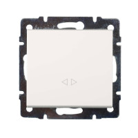 Выключатель промежуточный одноклавишный LEZARD Rain белый 703-0288-107