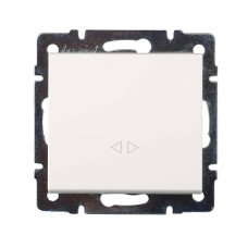 Выключатель промежуточный одноклавишный LEZARD Rain белый 703-0288-107