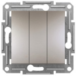 Выключатель трехклавишный SCHNEIDER Asfora бронза EPH2100169