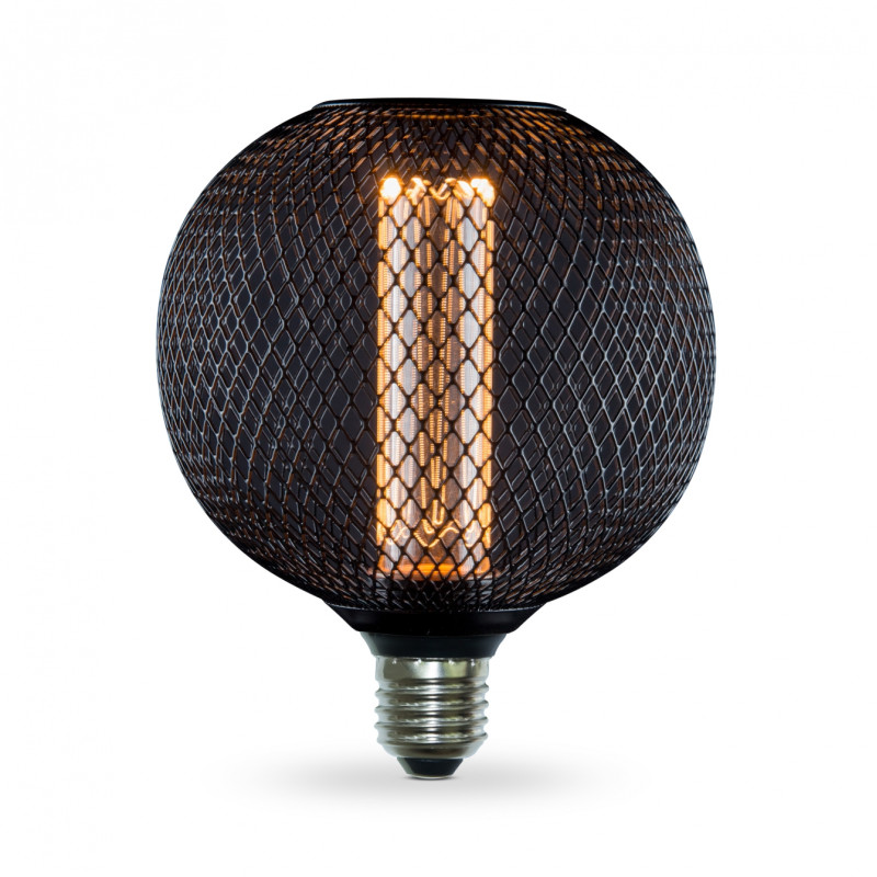Светодиодная LED лампа VIDEX Filament VL-DBMC125150 4W E27 1800K Black Chainmail style