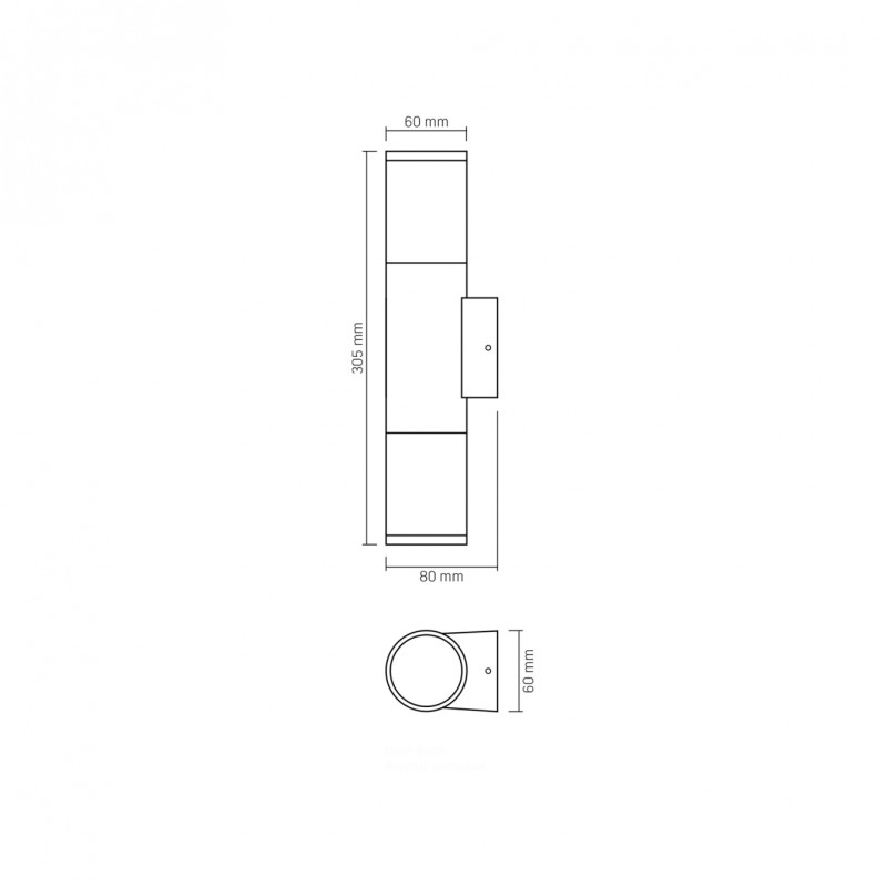 Светильник LED архитектурный фасадный AR092B IP54 VIDEX 2xGU10