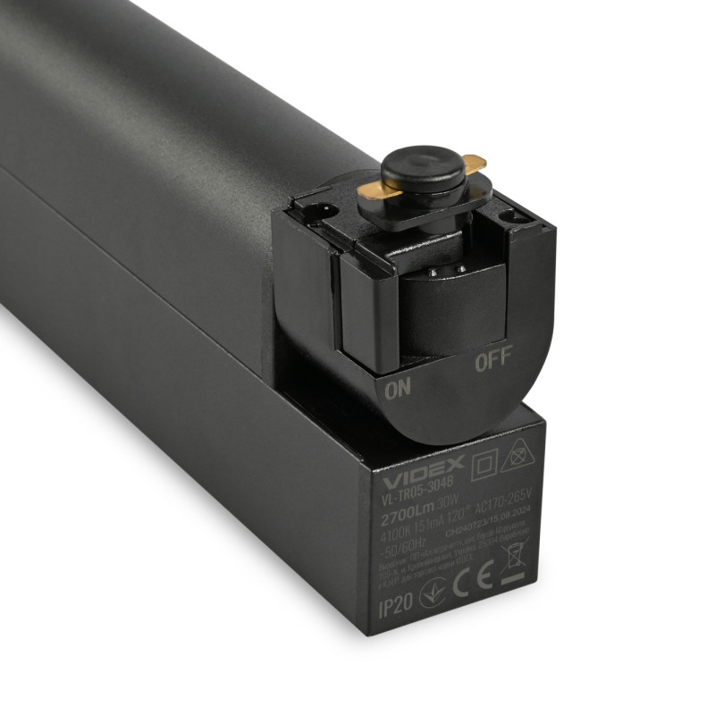 Светильник LED трековый VIDEX TR05 30W 4100K 220V черный (VL-TR05-304B)