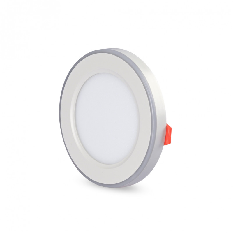 Светильник LED встроен с декоративной подсветкой VIDEX DL4R 6W+3W 5000K+2700K 220V (VL-DL4R-0652)