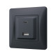 Розетка USB-A+USB-C PD20W черный графит VIDEX BINERA (VF-BNCHRUC20-BG)