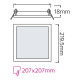 Врезной LED светильник HOROZ Slim/Sq-18 18W 4200К квадрат 056-005-0018-030