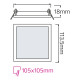 Врізний LED світильник HOROZ Slim/Sq-6 6W 4200К квадрат 056-005-0006-030