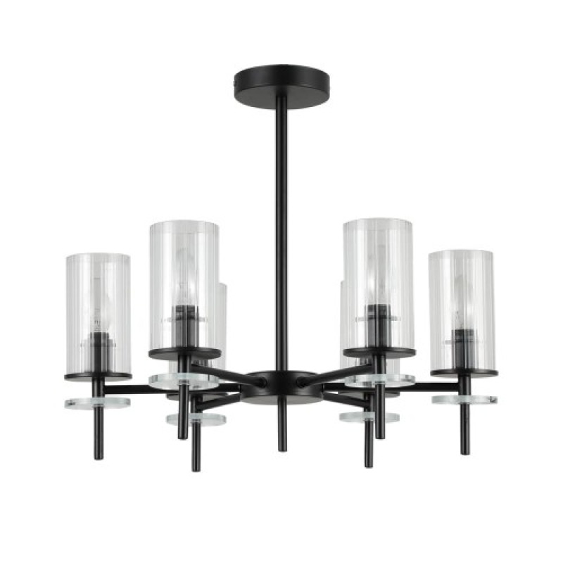 Накладний стельовий світильник-люстра Ardero BL1760-1 CHICAGO під лампу чорний 80557