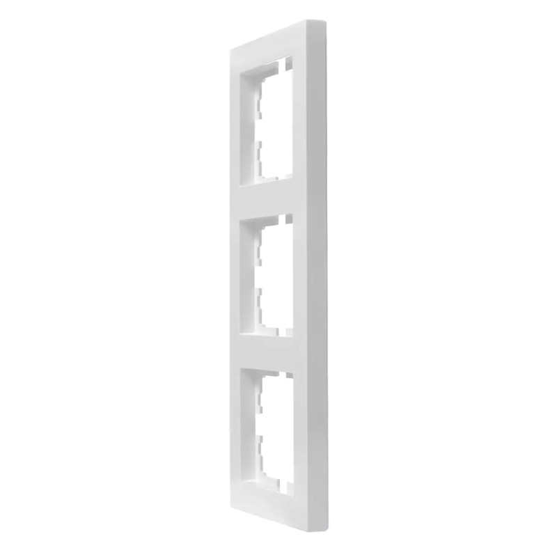 Рамка тройная вертикальная LEZARD Vesna белый