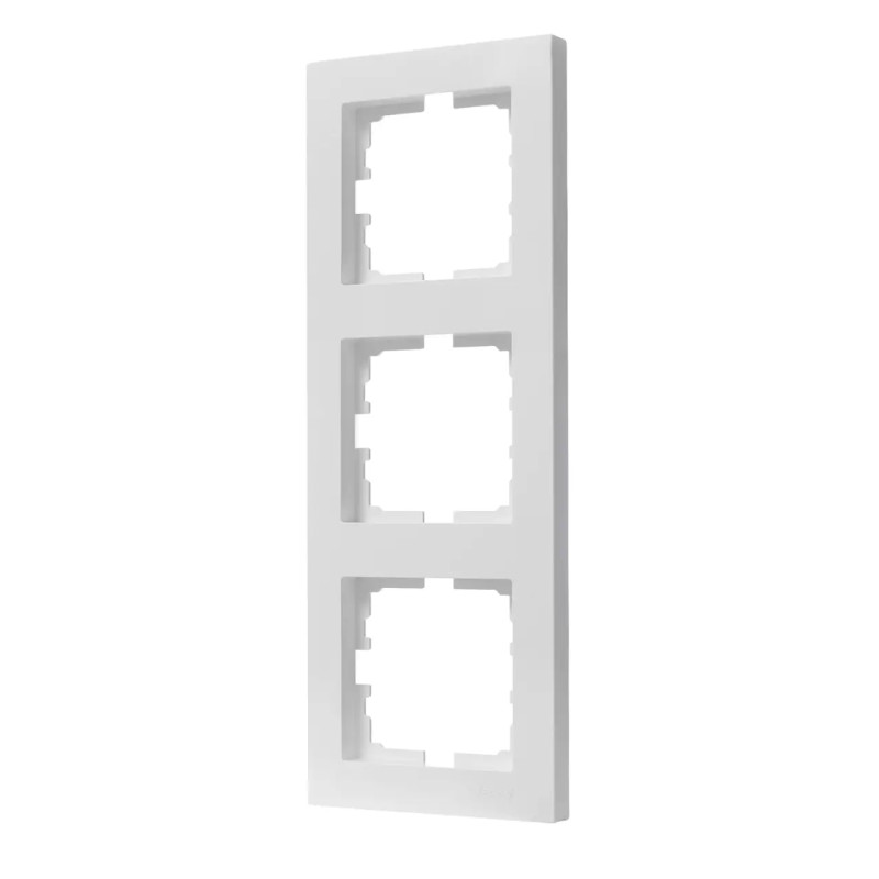 Рамка тройная вертикальная LEZARD Vesna белый