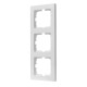 Рамка тройная вертикальная LEZARD Vesna белый