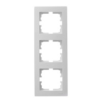 Рамка тройная вертикальная LEZARD Vesna белый