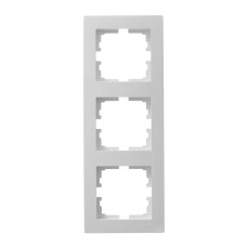 Рамка тройная вертикальная LEZARD Vesna белый