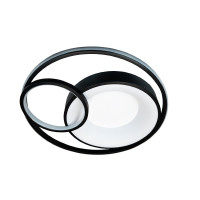 Светодиодный Smart светильник DUOS+пульт круг 100W 3000-5000K IP20 черный ( 220785 )