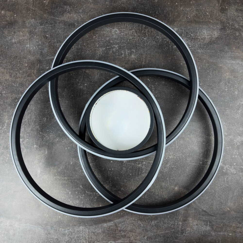 Светодиодный Smart светильник FORSAGE+пульт круг 100W 3000-5000K IP20 черный ( 220765 )