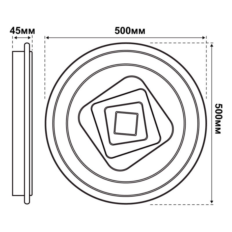 Светодиодный Smart светильник KOLIZEY VIOLUX 130W 3000-6000K 8600LM круг 220445