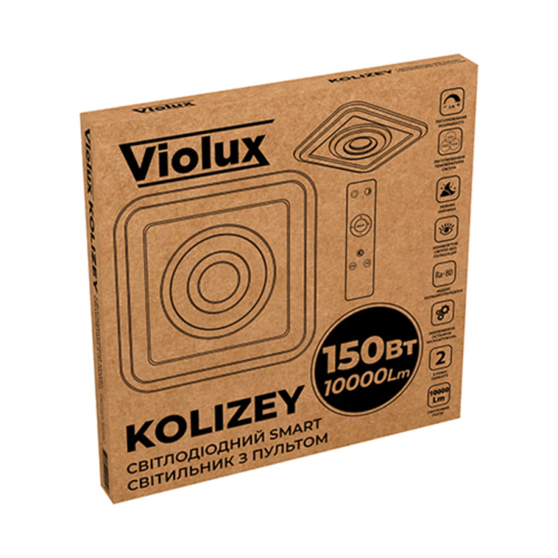 Світлодіодний Smart світильник KOLIZEY VIOLUX 150W 3000-6000K 10000LM квадрат 220455
