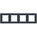 Рамка четверная горизонтальная SCHNEIDER Asfora антрацит EPH5800471