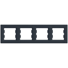 Рамка четверная горизонтальная SCHNEIDER Asfora антрацит EPH5800471
