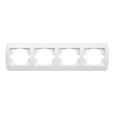 Рамка четверная горизонтальная белая EL-BI Zirve (501-000202-228)