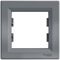 Рамка одинарная SCHNEIDER Asfora сталь EPH5800162