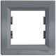 Рамка одинарная SCHNEIDER Asfora сталь EPH5800162