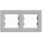Рамка двойная горизонтальная SCHNEIDER Asfora алюминий EPH5800261