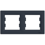 Рамка двойная горизонтальная SCHNEIDER Asfora антрацит EPH5800271