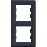 Рамка двойная вертикальная SCHNEIDER Asfora антрацит EPH5810271