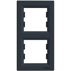 Рамка двойная вертикальная SCHNEIDER Asfora антрацит EPH5810271