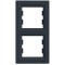 Рамка двойная вертикальная SCHNEIDER Asfora антрацит EPH5810271