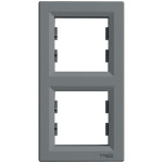 Рамка двойная вертикальная SCHNEIDER Asfora сталь EPH5810262