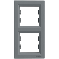 Рамка двойная вертикальная SCHNEIDER Asfora сталь EPH5810262