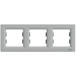 Рамка тройная горизонтальная SCHNEIDER Asfora алюминий EPH5800361