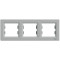Рамка тройная горизонтальная SCHNEIDER Asfora алюминий EPH5800361