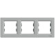 Рамка тройная горизонтальная SCHNEIDER Asfora алюминий EPH5800361