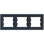 Рамка тройная горизонтальная SCHNEIDER Asfora антрацит EPH5800371