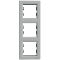 Рамка тройная вертикальная SCHNEIDER Asfora алюминий EPH5810361