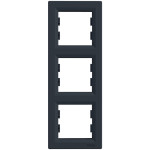 Рамка тройная вертикальная SCHNEIDER Asfora антрацит EPH5810371