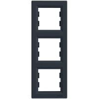 Рамка тройная вертикальная SCHNEIDER Asfora антрацит EPH5810371