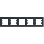 Рамка пятерная горизонтальная SCHNEIDER Asfora антрацит EPH5800571