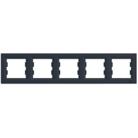 Рамка пятерная горизонтальная SCHNEIDER Asfora антрацит EPH5800571