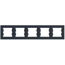 Рамка пятерная горизонтальная SCHNEIDER Asfora антрацит EPH5800571