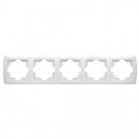 Рамка пятерная горизонтальная VIKO Carmen белая 90571105