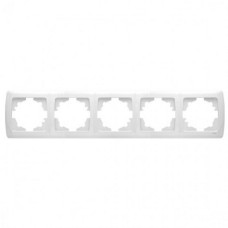 Рамка пятерная горизонтальная VIKO Carmen белая 90571105