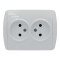 Розетка двойная б/з EL-BI Zirve белая (501-010202-908)