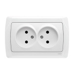 Розетка двомісна б/з VIKO Carmen біла 90561055