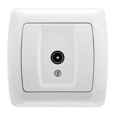 Розетка концевая телевизионная VIKO Carmen белая 90561010