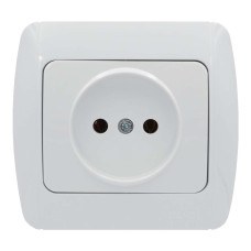 Розетка одинарная б/з EL-BI Zirve белая (501-010201-215)